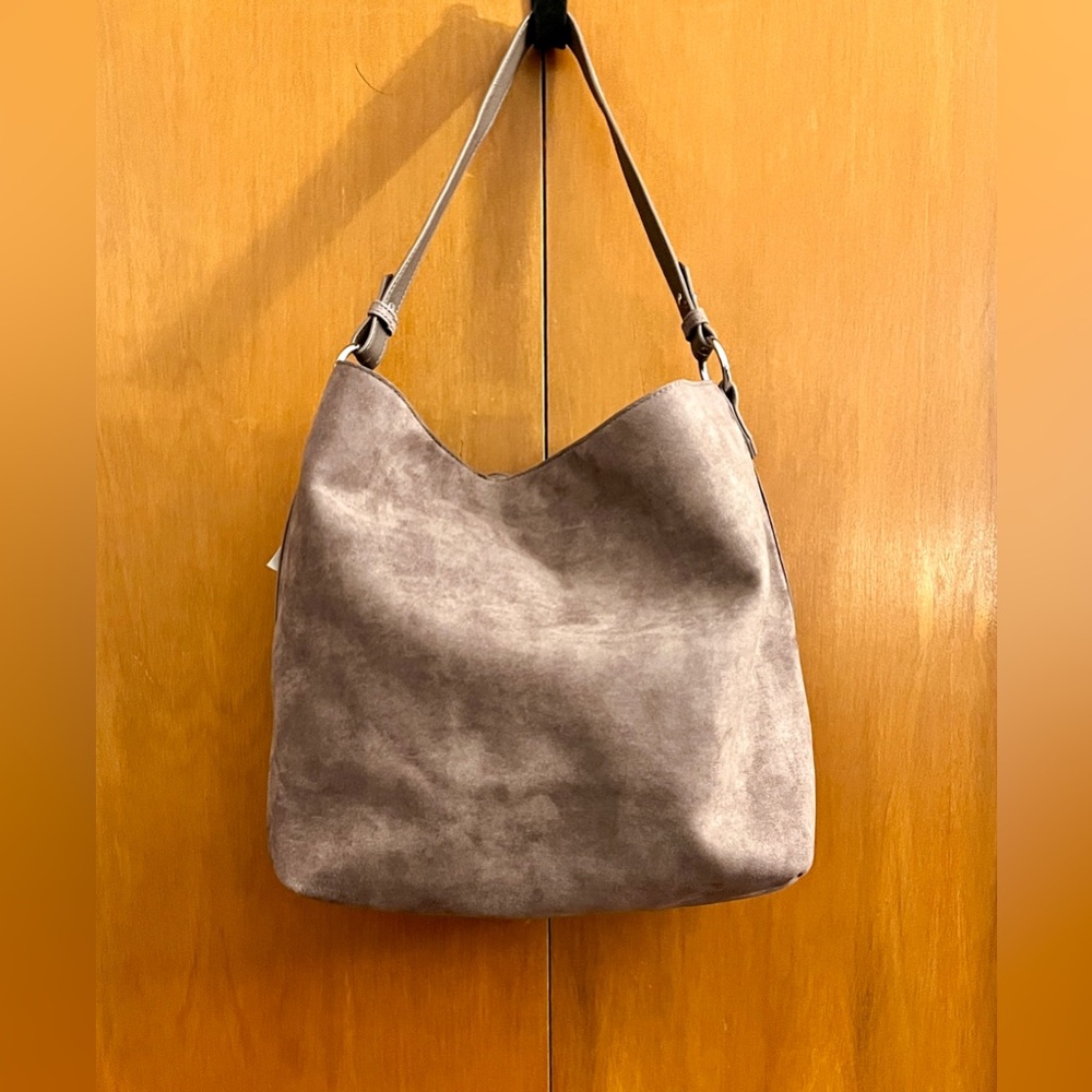 Old Navy Tan Faux Suede Shoulder Bag NWT